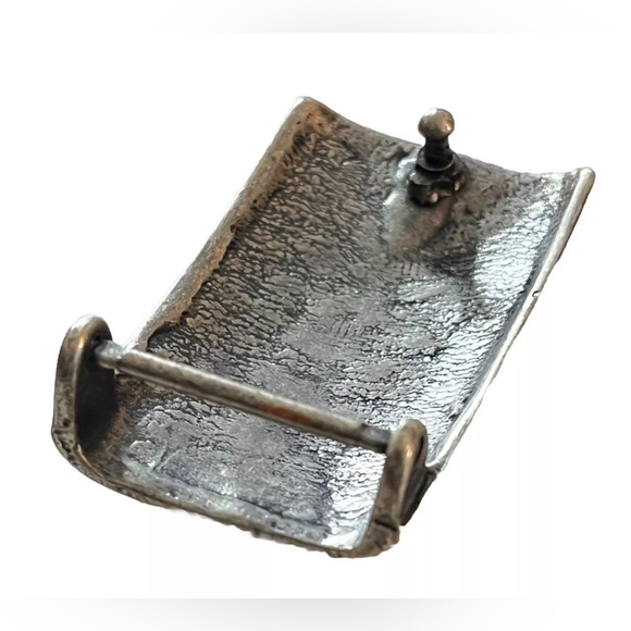 SOLD BADICHI Burgundy Leather Belt With Removable Floral Buckle Israel - Picture 8 of 10